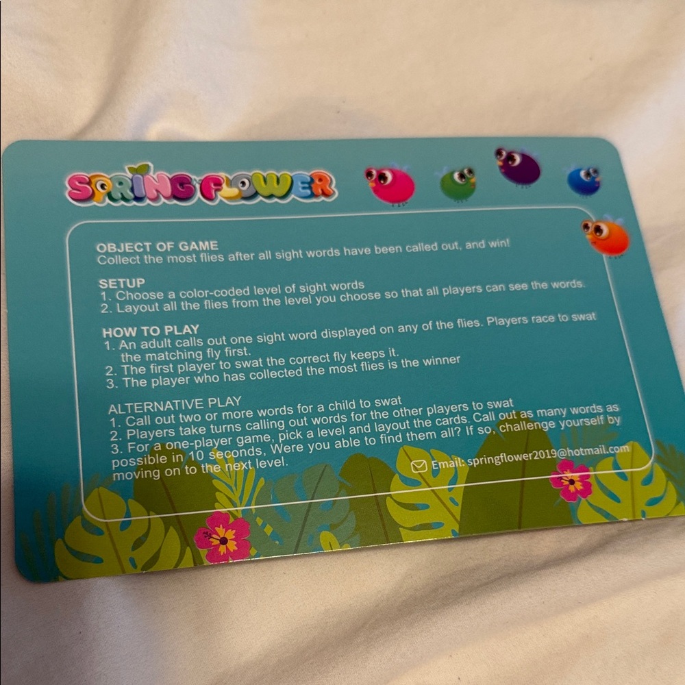 Spring Power Sight Words Colorful Educational Game Set - Picture 5 of 5
